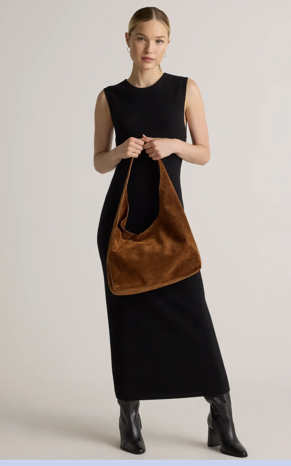 Quince suede handbags in brown 